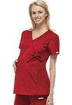 Cherokee Flexibles Maternity Mock Wrap Empire Waist Scrub Top 2746C