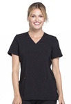 Cherokee Iflex Women's Mock Wrap Solid Scrub Top-CK619