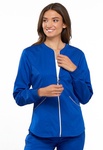 Cherokee Luxe Women's Zip Up Warm-Up Scrub Jacket-CK300