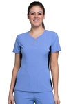 Cherokee V-Neck Button Placket Top
