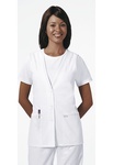 Cherokee Women's Lace Trimmed White Scrub Vest 2610