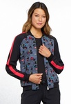 Cherokee Women's Zip Front Printed Warm Up Scrub Jacket CK309