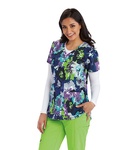 Grey's Anatomy 2 Pocket V-Neck Flash Back Top