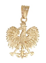 Large&#x20;14k&#x20;Gold&#x20;or&#x20;925&#x20;Silver&#x20;Contemporary&#x20;Eagle&#x20;Pendant&#x20;Two-sides