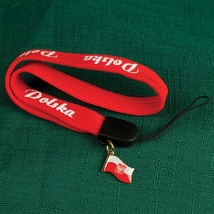 Cell&#x20;Phone&#x20;Strap&#x20;-&#x20;POLSKA&#x20;&#x2F;&#x20;POLAND&#x20;with&#x20;Flag