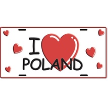 Embossed&#x20;License&#x20;Plate&#x20;-&#x20;I&#x20;Love&#x20;Poland