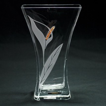 Glass&#x20;Vase&#x20;-&#x20;Carnelian&#x20;Precious&#x20;Stone&#x20;Series,&#x20;11&#x20;inches&#x20;Tall