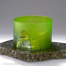 Glass&#x20;Vase&#x20;-&#x20;Luscious&#x20;Lime&#x20;Series,&#x20;6&#x20;inches&#x20;Wide