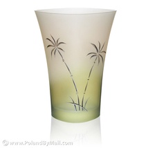 Glass&#x20;Vase&#x20;-&#x20;Swaying&#x20;Palms&#x20;Series,&#x20;12&#x20;inches&#x20;Tall