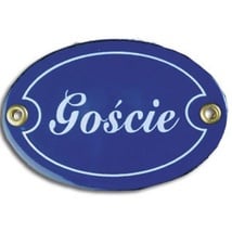 Metal&#x20;Sign&#x20;-&#x20;Goscie&#x20;&#x28;Guests&#x29;&#x20;Blue,&#x20;Set&#x20;of&#x20;2