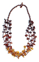 Multi&#x20;String&#x20;Amber&#x20;Necklace