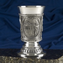 Pewter&#x20;Cup&#x20;-&#x20;Warsaw&#x20;Belweder&#x20;Mural&#x20;5.5&#x20;inches