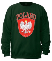 POLAND&#x20;Shield&#x20;est.&#x20;966&#x20;-&#x20;Adult&#x20;Crew&#x20;Neck&#x20;Sweatshirt