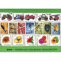 Polish&#x20;Collectible&#x20;Postmarked&#x20;Stamp&#x20;Sets&#x20;-&#x20;200&#x20;Mixed&#x20;Poland