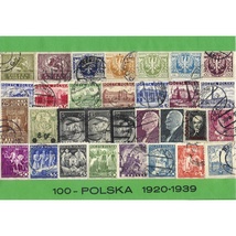 Polish&#x20;Collectible&#x20;Postmarked&#x20;Stamp&#x20;Sets&#x20;-&#x20;100&#x20;from&#x20;1920-39