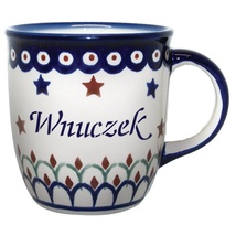 Polish&#x20;Pottery&#x20;12oz&#x20;Mug&#x20;-&#x20;WNUCZEK,&#x20;GRANDSON