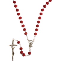 Scented&#x20;Wooden&#x20;Rosary&#x20;with&#x20;Metal&#x20;Roses&#x20;&amp;&#x20;Crucifix,&#x20;17&#x20;inch