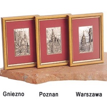 Silver&#x20;Plated&#x20;Framed&#x20;Image&#x20;-&#x20;Town&#x20;Squares&#x20;of&#x20;Poland