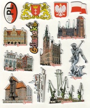 Sticker&#x20;-&#x20;Gdansk&#x20;City,&#x20;Set&#x20;of&#x20;13