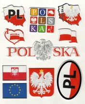 Sticker&#x20;-&#x20;Poland,&#x20;Set&#x20;of&#x20;10