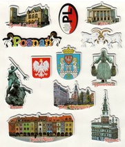 Sticker&#x20;-&#x20;Poznan&#x20;City,&#x20;Set&#x20;of&#x20;12