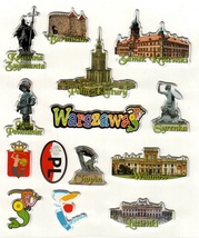 Sticker&#x20;-&#x20;Warsaw&#x20;City,&#x20;Set&#x20;of&#x20;14