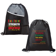 Black History Drawstring Backpacks