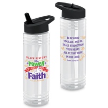 Black History: The Power Of Courage, Hope, & Faith Water Bottle
