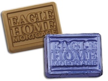 Engraved Chocolate Rectangles in Foil