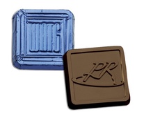Engraved Chocolate Squares in Foil