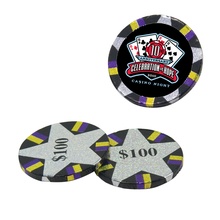 Foil Wrapped Chocolate Poker Chips with Custom Labels