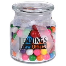 Glass Jar Filled with Rainbow Bubble Gum