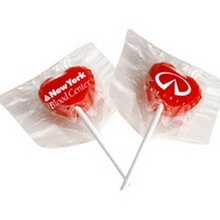 Heart Lollipops with Printed Wrapper