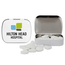 Domed Tin of Heart Shaped Mints