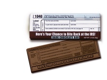 IRS 1040 Tax Form Dark Chocolate Bar