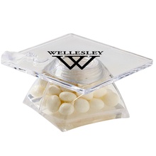 White Mints in Graduation Cap Container