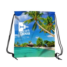 16" X 18" Full Color Polyester Drawstring Backpack