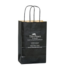 Matte 5" x 3-1/2 x 8" Custom Shopping Bags