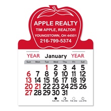 Adhesive Peel-N-Stick Apple Shape 2024 Calendars
