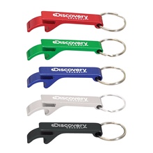 Anodized Aluminum Bottle Opener Keyring with Logo