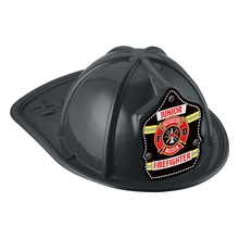 Black Junior Firefighter Helmet Hats