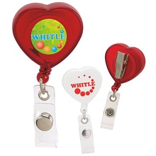 Caring Heart Retractable Badge Holder