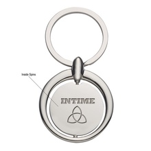 Circular Spinning Engraved Metal Key Tags