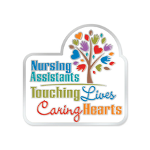 Nursing Assistants: Touching Lives, Caring Hearts Lapel Pin with Presentation Card