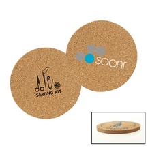 Cork & Fiberboard Round Coaster