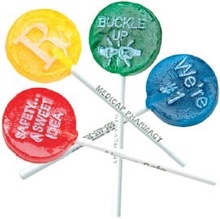 Custom Lollipops with Imprinted Candy & Stick