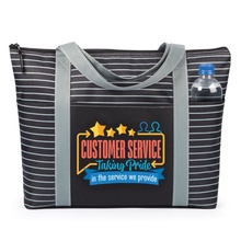 Customer Service Striped Tote Bag Gift