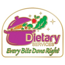 Dietary Services: Every Bite Done Right Lapel Pin with Presentation Card