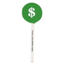 $ Dollar Sign Lollipops with Imprinted Sticks