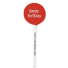 Happy Birthday Lollipops with Imprinted Sticks